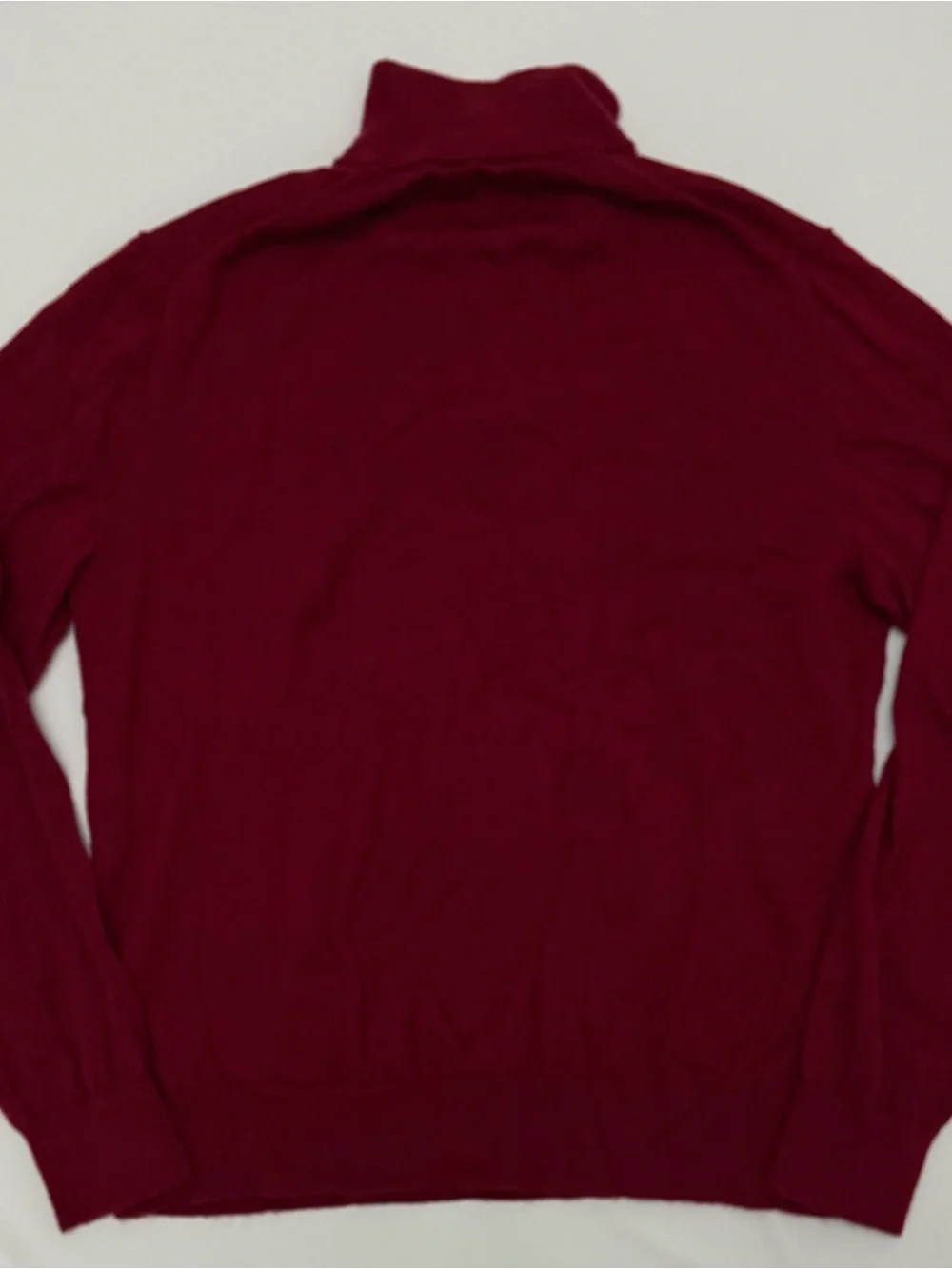 Banana Republic Men's Maroon Half-Zip Sweater 100% Merino Wool Sz Large